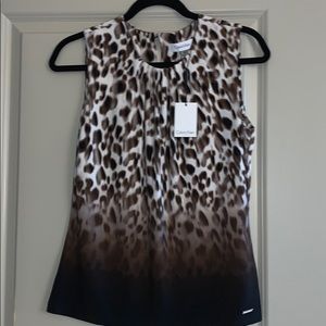 🆕Calvin Klein Women’s  Leopard Top Size Small